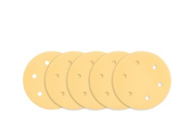 Przejdź do produktu NEO PAPIER ŚCIERNY NA RZEP 225 MM, K180, 5 SZT., Z 6 OTWORAMI DO SZLIFIERKI 59G264, 59G265