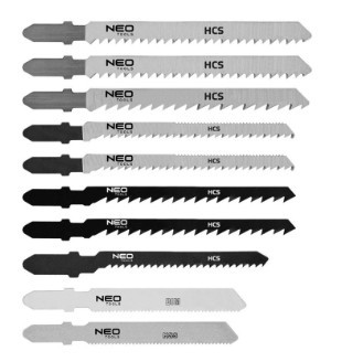 Przejdź do produktu NEO ZESTAW BRZESZCZOTÓW DO WYRZYNARKI, 6, 8, 10, 12, 21 TPI, HCS/HSS/BIM, UCHWYT TYPU T, 10 SZT. 57-755