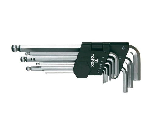 Przejdź do produktu Topex klucze imbusowe 1.5-10mm, zestaw 9szt 35D957 