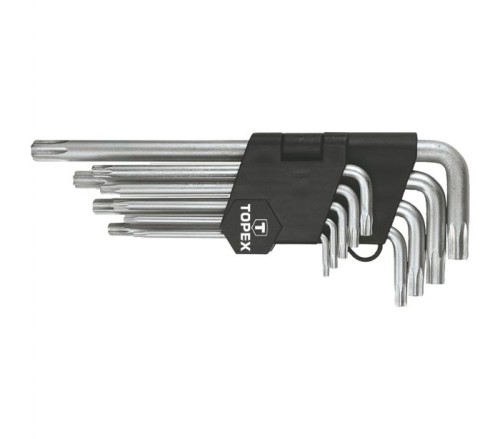 Przejdź do produktu Topex KLUCZE IMBUSOWE torx T10-T50 CV długie, zestaw 9szt 35D961  