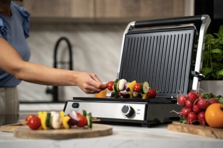 GRILL-ELEKTRYCZNY-KERNAU-KSG-251-S-2000W-Stal-Nierdzewna-ROZKLADANY-DUZY-Marka-Kernau