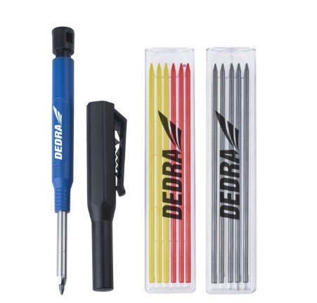 Przejdź do produktu DEDRA Ołówek automatycz. z rysikami 1+12szt, 6xczar.3xżółty,3xczer