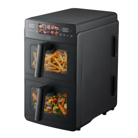 Frytkownica-beztluszczowa-Air-Fryer-Promis-FRP1560-Podwojna-10L-Dwukomorowa-Pionowa