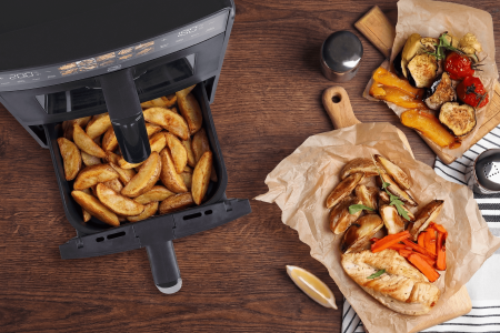 Frytkownica-beztluszczowa-Air-Fryer-Promis-FRP1560-Podwojna-10L-Dwukomorowa-Pionowa (3)