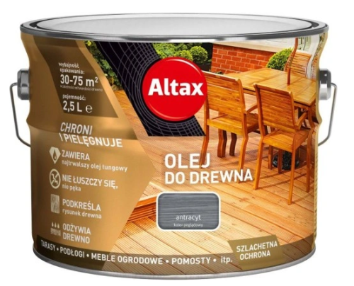 Przejdź do produktu ALTAX olej do drewna 2,5L antracyt