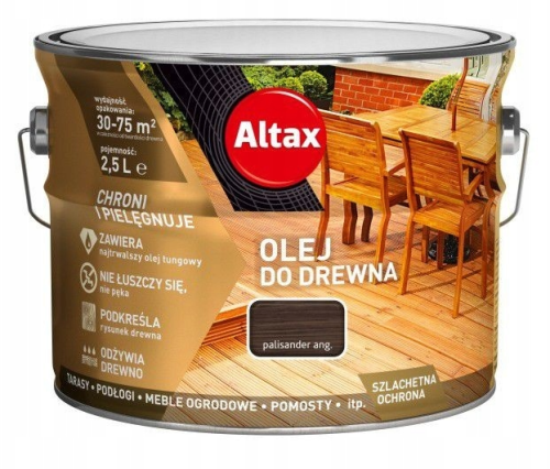 Przejdź do produktu ALTAX olej do drewna 2,5l palisander angielski