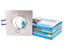 Przejdź do produktu LED LINE Oprawa sufitowa aluminiowa kwadratowa ruchoma srebrny szczotkowany