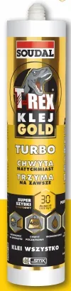 Przejdź do produktu SOUDAL klej montażowy T-REX GOLD TURBO 290ml