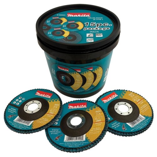Przejdź do produktu MAKITA TARCZE LISTKOWE INOX 125x22,2 mm Z40 Z60 Z80 15 SZTUK D82024