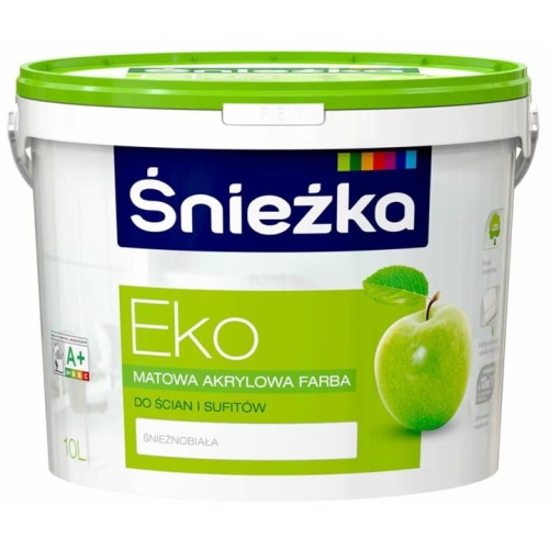 Przejdź do produktu ŚNIEŻKA EKO Farba biała Emulsja Akrylowa mat 10L 