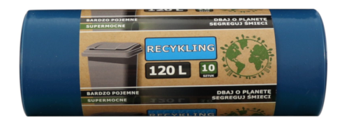 Przejdź do produktu SOLID Worki recykling 120L 10 szt / rolka niebieski