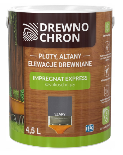 Przejdź do produktu PPG drewnochron Express szary 4,5l