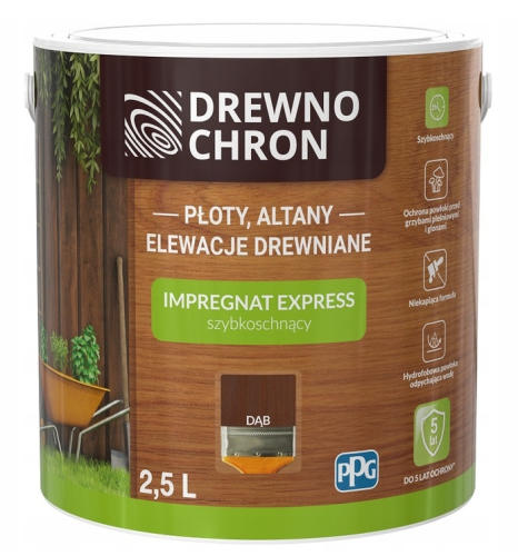 Przejdź do produktu PPG drewnochron Express dąb 2,5l
