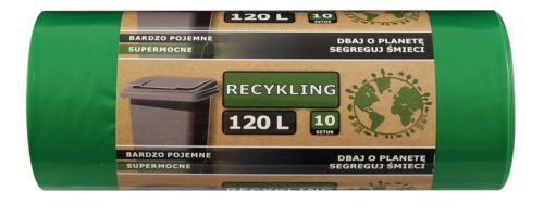 Przejdź do produktu SOLID Worki recykling 120L 10 szt / rolka zielone
