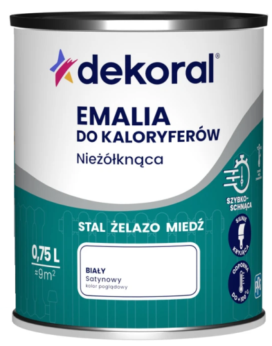 Przejdź do produktu DEKORAL Emalia do kaloryferów 0,75l