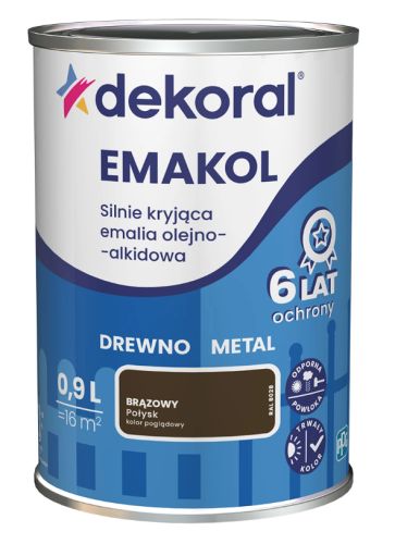 Przejdź do produktu DEKORAL Emakol brązowa połysk 0,2l