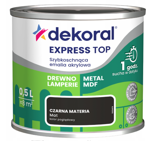 Przejdź do produktu DEKORAL emalia EXPRESS TOP 0,5l czarna magia