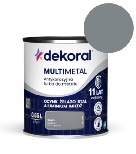 Przejdź do produktu PPG Dekoral farba Multimetal szary 0,65l 
