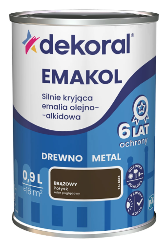 Przejdź do produktu DEKORAL Emakol brązowy połysk 0,9l