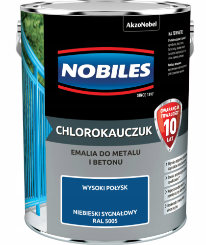 Przejdź do produktu NOBILES emalia chlorokauczuk 0,9l niebieska sygnałowa
