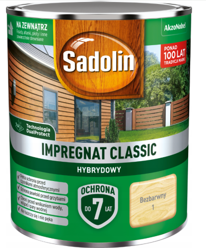 Przejdź do produktu SADOLIN impregnat CLASSIC bezbarwny 2,5l