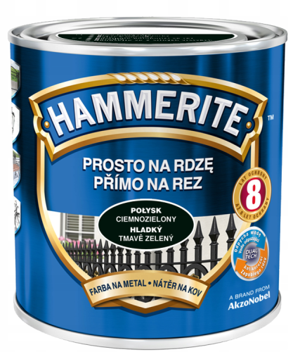 Przejdź do produktu HAMMERITE farba ciemnozielona połysk 0,7l