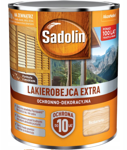Przejdź do produktu Sadolin EXTRA lakierobejca bezbarwny 0,75l