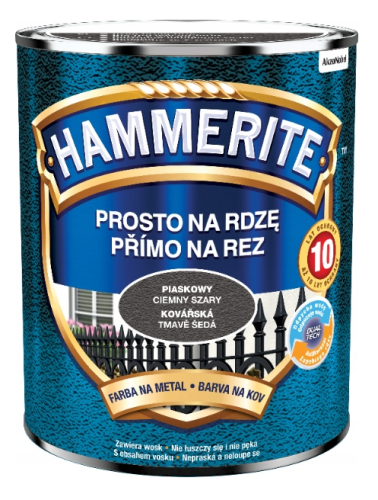 Przejdź do produktu HAMMERITE farba ciemny szary piaskowy 0,7l