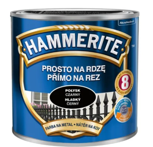 Przejdź do produktu HAMMERITE farba czarna połysk 0,25l