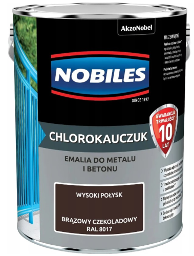 Przejdź do produktu NOBILES emalia chlorokauczuk 0,9l brązowa czekoladowa