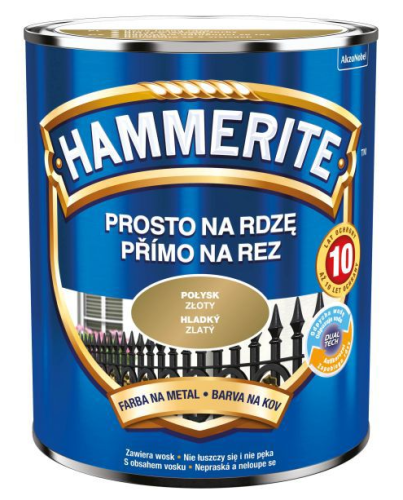 Przejdź do produktu HAMMERITE farba złota połysk 0,7l