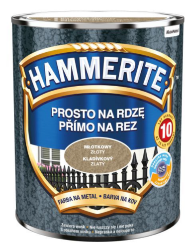 Przejdź do produktu HAMMERITE farba złota połysk 0,25l