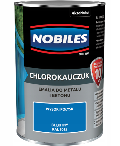 Przejdź do produktu NOBILES emalia chlorokauczuk 0,9l błękitny