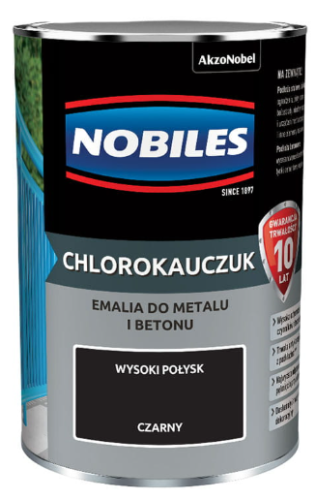 Przejdź do produktu NOBILES emalia chlorokauczuk 0,9l czarny