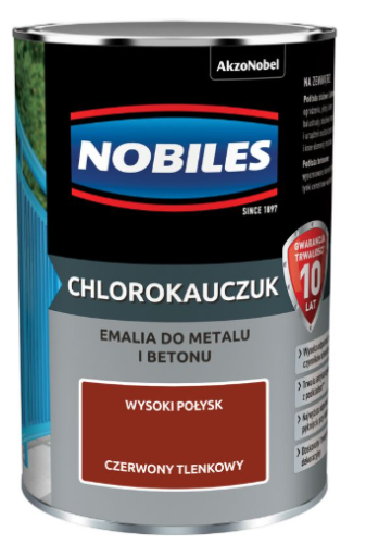Przejdź do produktu NOBILES emalia chlorokauczuk 0,9l czerwona tlenkowa