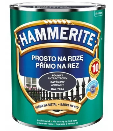 Przejdź do produktu HAMMERITE farba antracyt półmat 0,7l