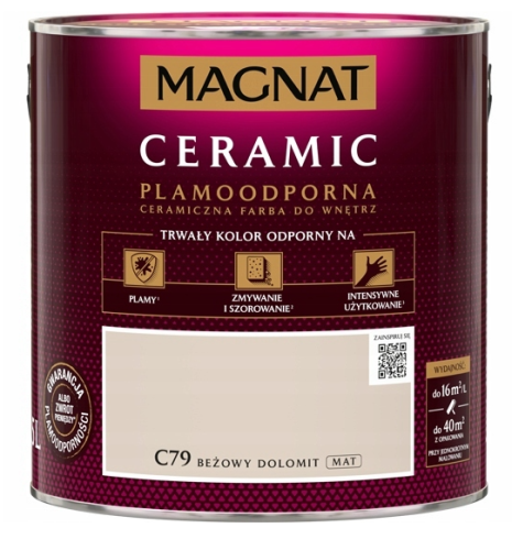 Przejdź do produktu Farba MAGNAT Ceramic C79 beżowy dolomit 2,5l