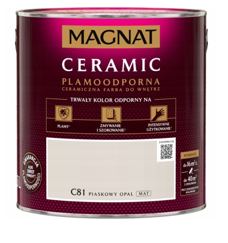 Przejdź do produktu Farba MAGNAT Ceramic C81 piaskowy opal 2,5l