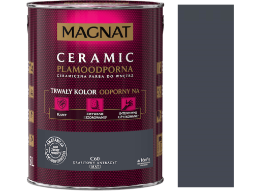 Przejdź do produktu Farba Magnat Ceramic C60 Grafitowy antracyt 2,5l