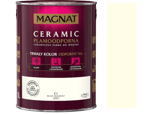 Przejdź do produktu Farba Magnat Ceramic C1 biały diament 5 l