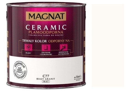 Przejdź do produktu Farba Magnat Ceramic C77 Biały granit 2,5l