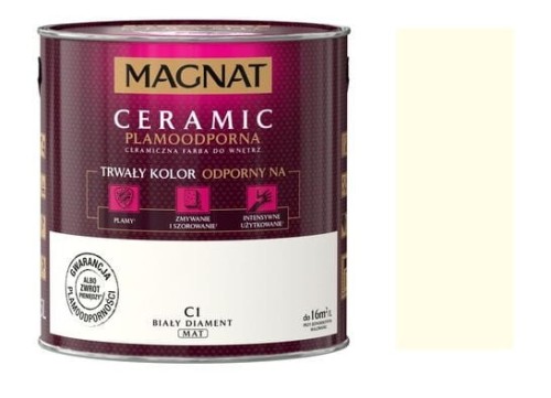 Przejdź do produktu Farba Magnat Ceramic C1 biały diament 2,5l