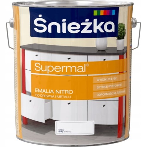 Przejdź do produktu ŚNIEŻKA EMALIA SUPERMAL NITRO biała 10L matowa