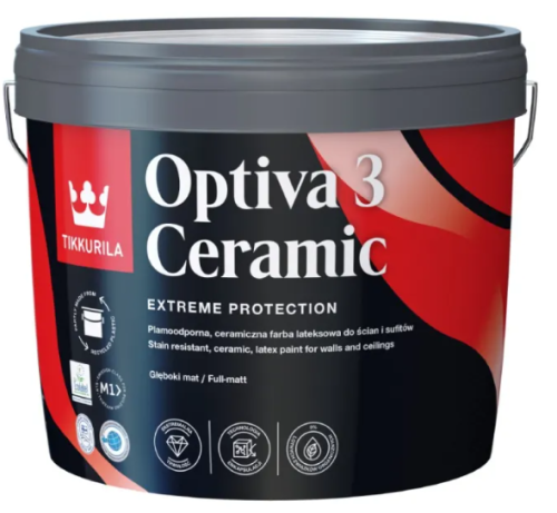 Przejdź do produktu TIKKURILA OPTIVA CERAMIC SUPER MAT (3) Baza C 9L
