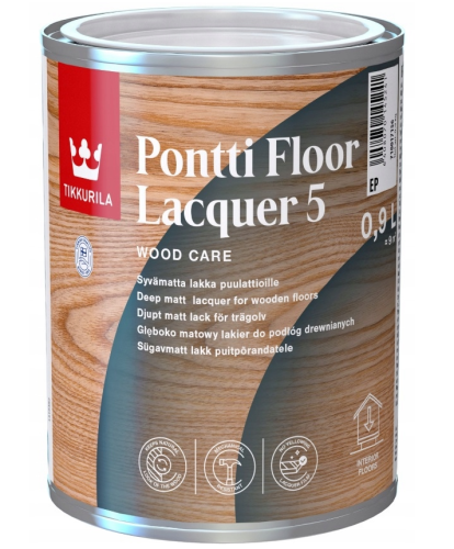 Przejdź do produktu Tikkurila lakier Pontti Floor Lacquer 5 0,9l 