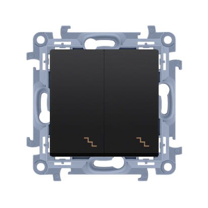 Przejdź do produktu SIMON 10 Czarny mat łącznik schodowy podwójny