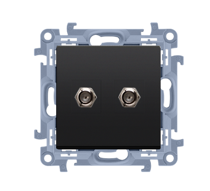 Przejdź do produktu SIMON 10 CZARNY MAT GNIAZDO ANTENOWE TYPU F PODWÓJNE