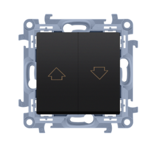 Przejdź do produktu SIMON 10 Czarny mat przycisk żaluzyjny