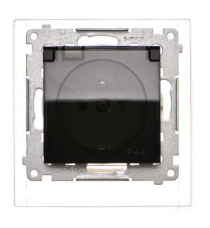 Przejdź do produktu SIMON PREMIUM 54 CZARNY MAT GNIAZDO POJEDYNCZE Z KLAPKĄ