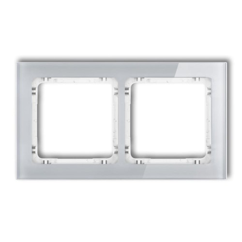 Przejdź do produktu KARLIK RAMKA UNIWERSALNA PODWÓJNA - EFEKT SZKŁA RAMKA SZARA 